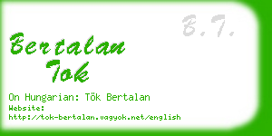bertalan tok business card